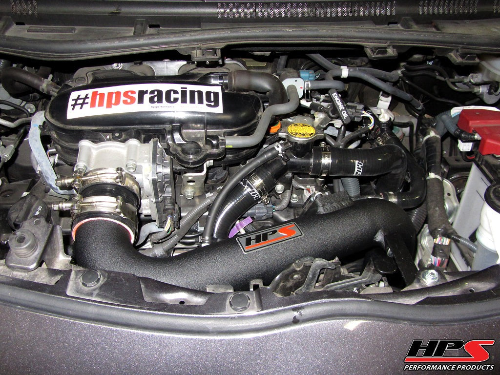 HPS Performance Shortram Air Intake Kit 2012-2015 Scion iQ 1.3L US-Spec, Black