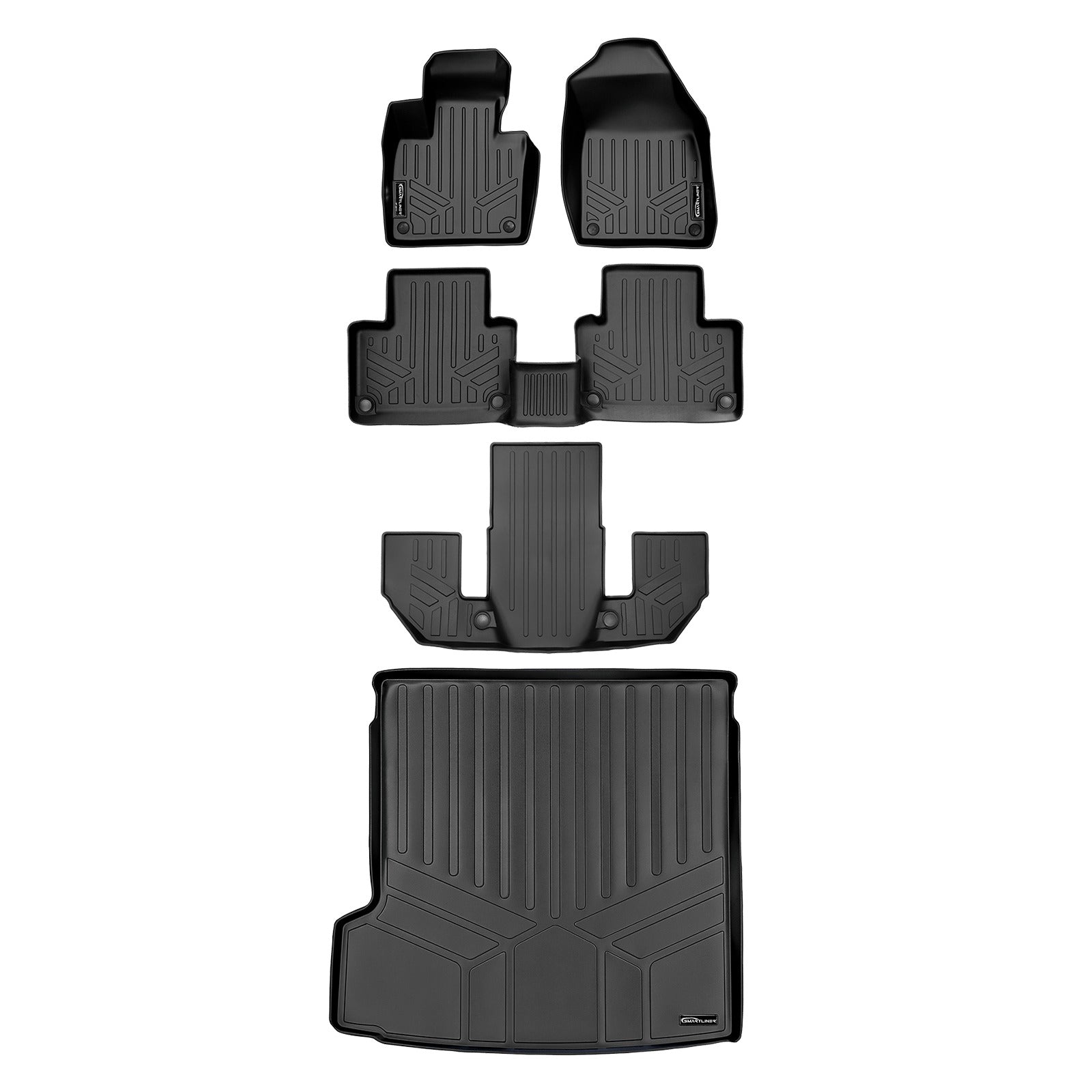 SMARTLINER Custom Fit Floor Liners For 2021-2026 Volvo XC90 (7 Passenger Models)