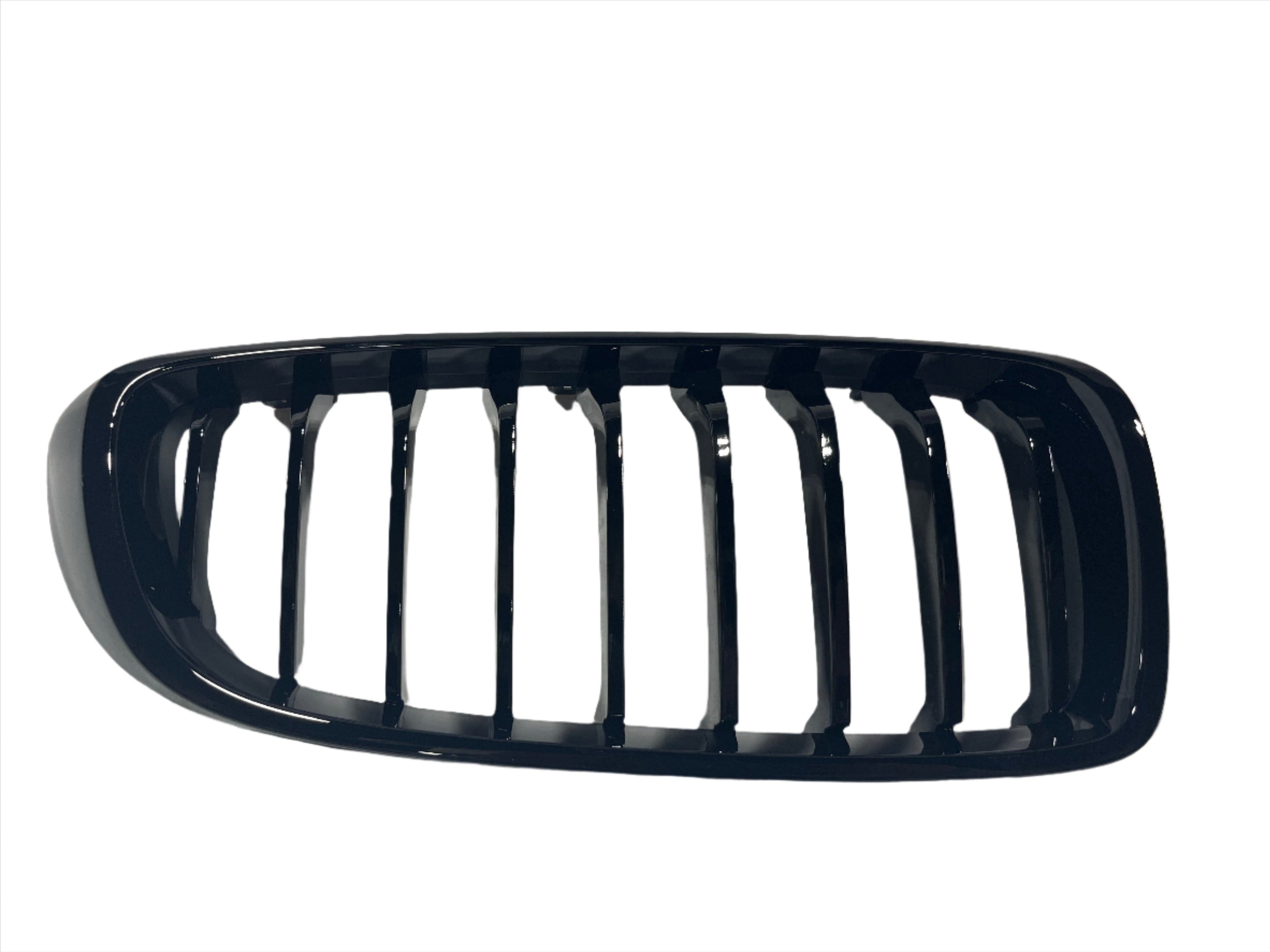 2014-2020 BMW 4 Series (F32 / F33 / F36) M4 Style Gloss Black Single Slat Kidney Grilles - Also Fits OEM F82 M4 & F80 M3