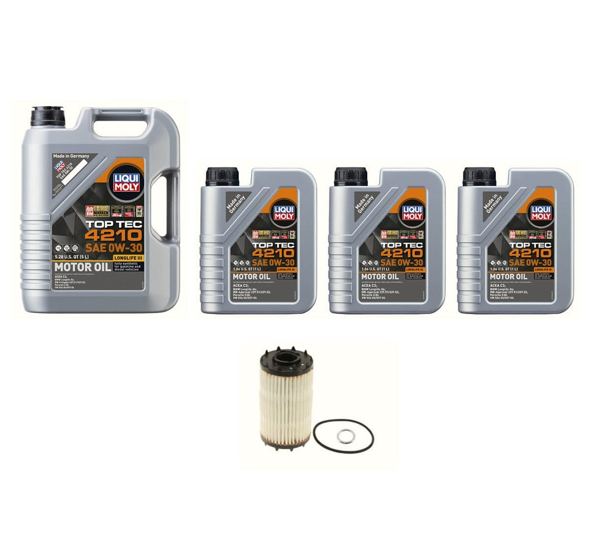 Oil Service Kit Liqui Moly 0W-30 Top Tec 4210 - Audi / 2.9T / B9 RS5 / C8 / S6 / S7