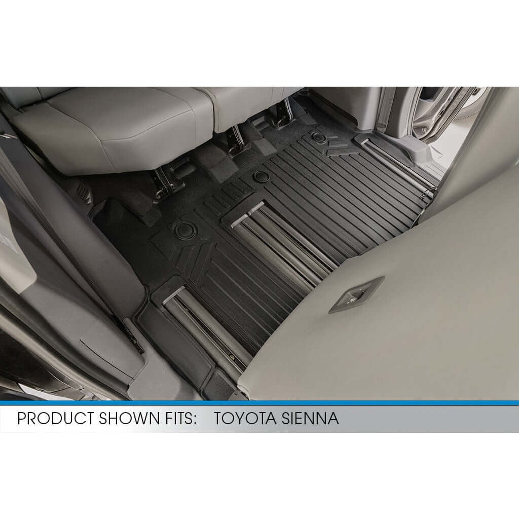 SMARTLINER Custom Fit Floor Liners For 2021-2026 Toyota Sienna with 2nd Row Bench Seat no Spare Tire
