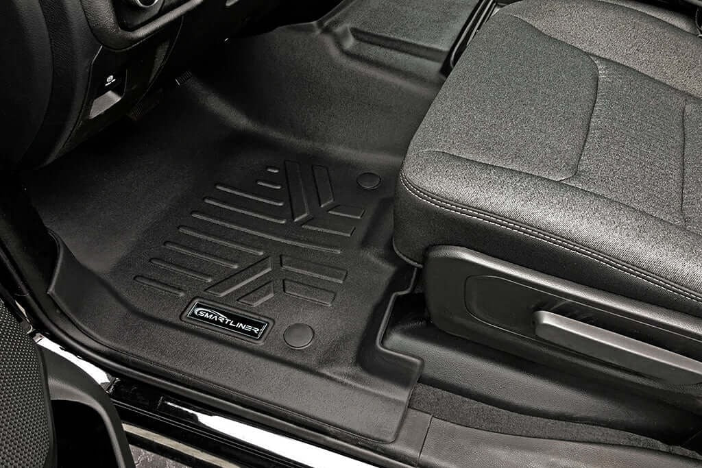 SmartCoverageTM Floor Liners For 2019-2024 Ram 1500 Quad Cab with Front Row Bench Seat Only (No Optional Underseat Storage)