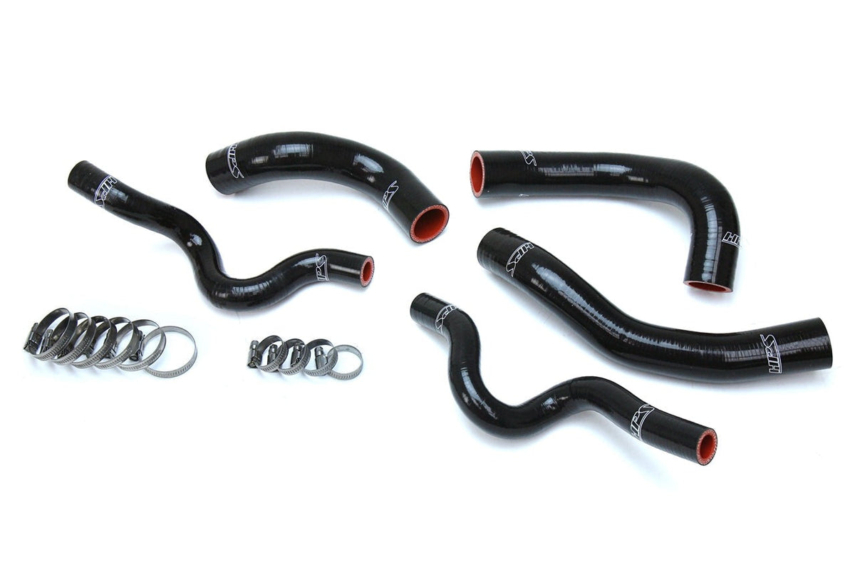 HPS Reinforced Black Silicone Radiator Hose Kit Coolant Hyundai 13-17 Veloster 1.6L Turbo