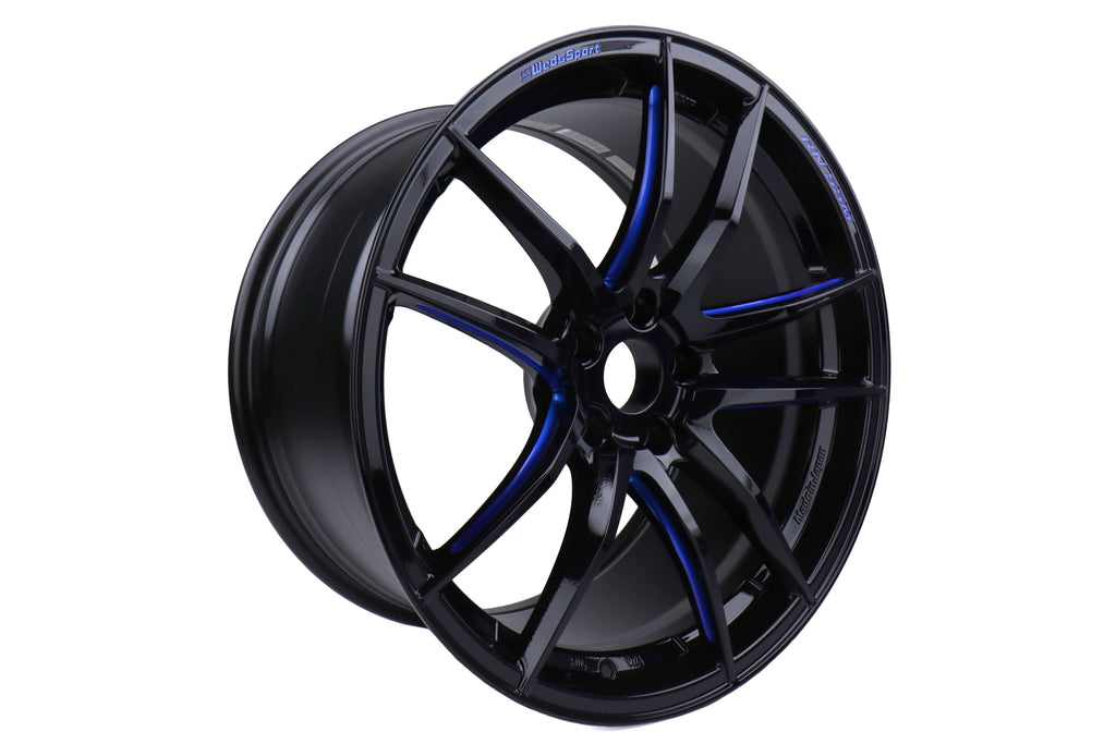 WedsSport RN-55M Black/Machine Blue 19x10 +40 5x112 (Single Wheel) - 2020-2023 Toyota GR Supra