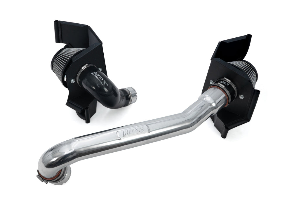 HPS Performance Air Intake Kit with Heat Shield, 2021-2025 BMW M4 G82 G83 3.0L Turbo, Polished, 827-772P