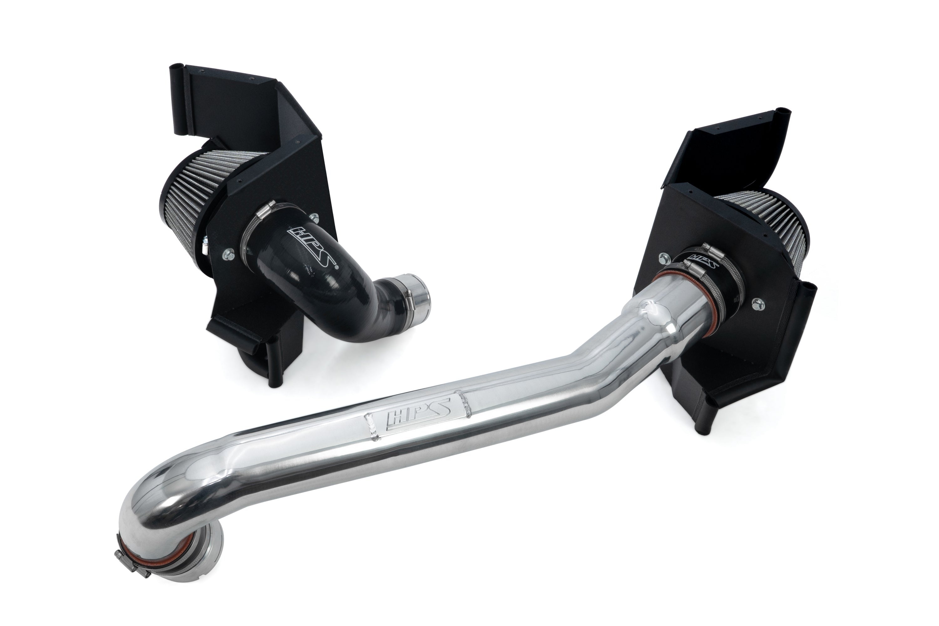 HPS Performance Air Intake Kit with Heat Shield, 2021-2025 BMW M4 G82 G83 3.0L Turbo, Polished, 827-772P