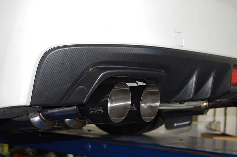 Invidia Gemini R400 Quad Tip Exhaust - Black Tips - 2015-2021 Subaru WRX / STI