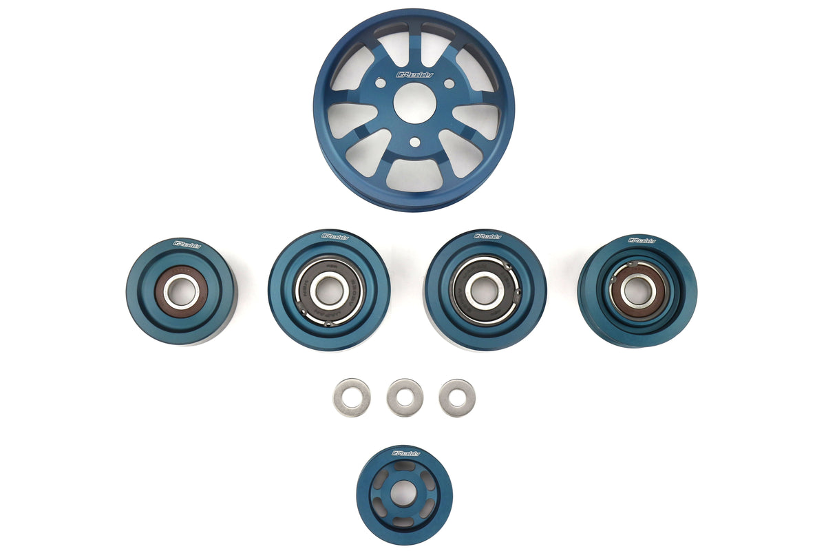 Greddy 6 Piece Aluminum Engine Pulley Kit - 2013-2021 Scion FR-S / Subaru BRZ / Toyota 86