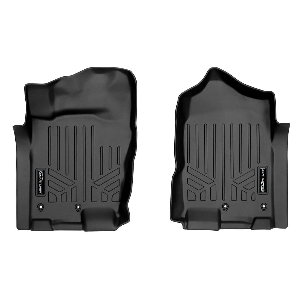 SMARTLINER Floor Liners for Crew Cab 2017-2024 Nissan Titan With Bench Seat and No Under-Seat Storage