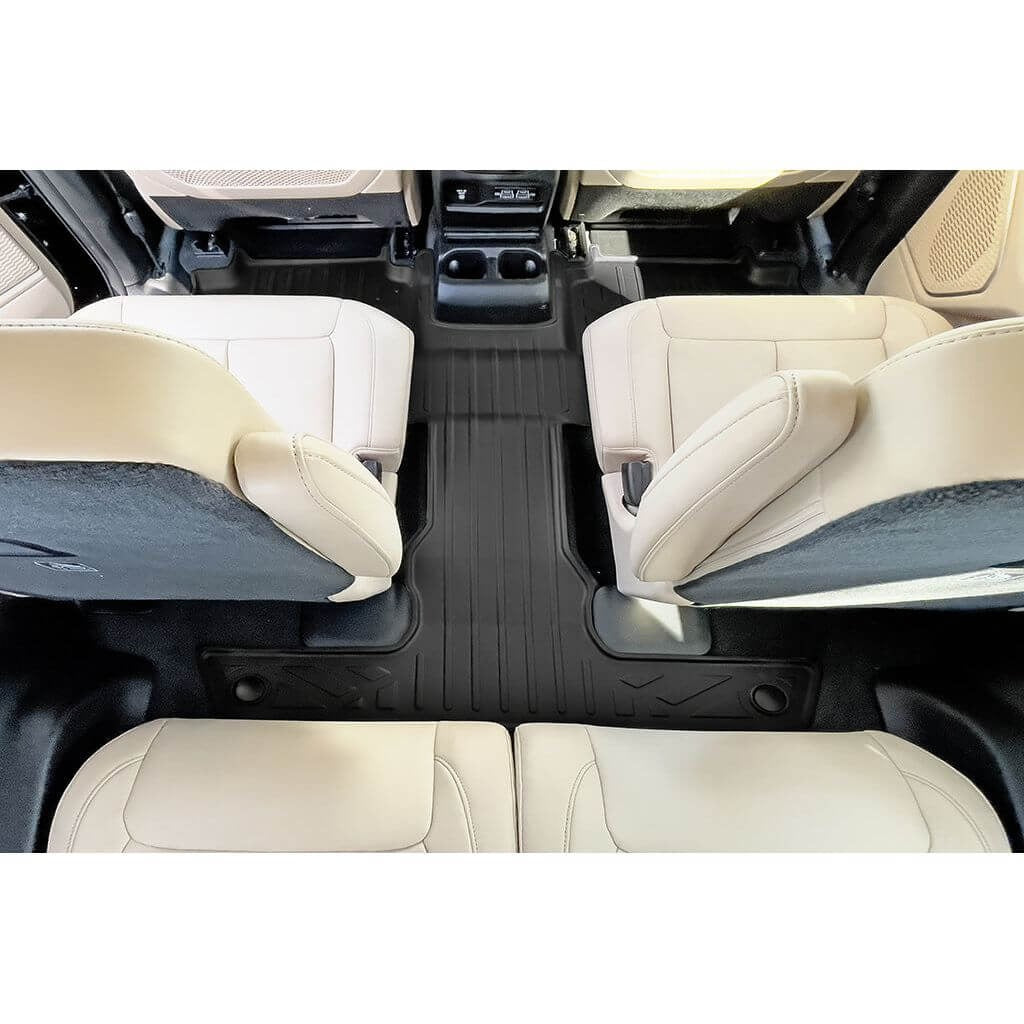 SMARTLINER Floor Liners for 2021-2026 Jeep Grand Cherokee L (2nd Row Bucket) with in between Coverage