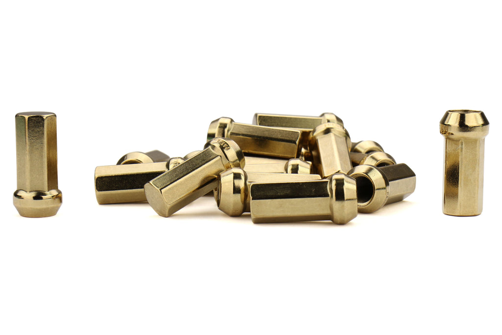 Project Kics Kyokugen Heptagon 42mm Closed Ended Gold Lug Nuts 12x1.25 - Universal