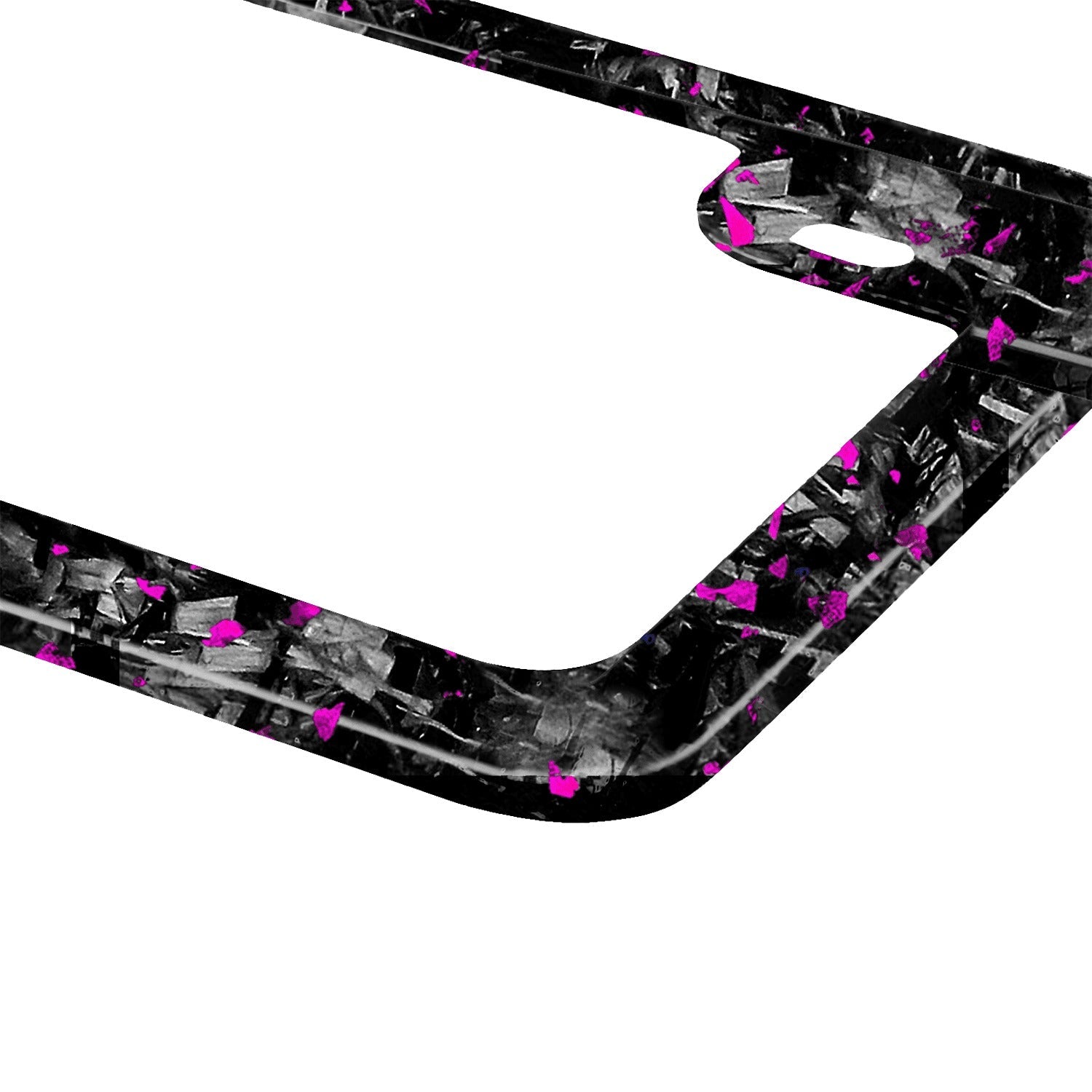 Flake Forged Carbon Fiber Motorcycle License Plate Frame