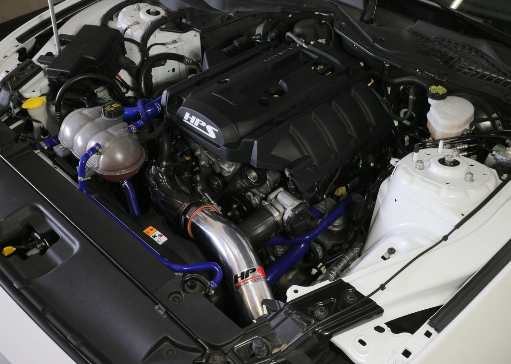 HPS Cold Air Intake Kit 2015-2017 Ford Mustang Ecoboost 2.3L Turbo, Polish