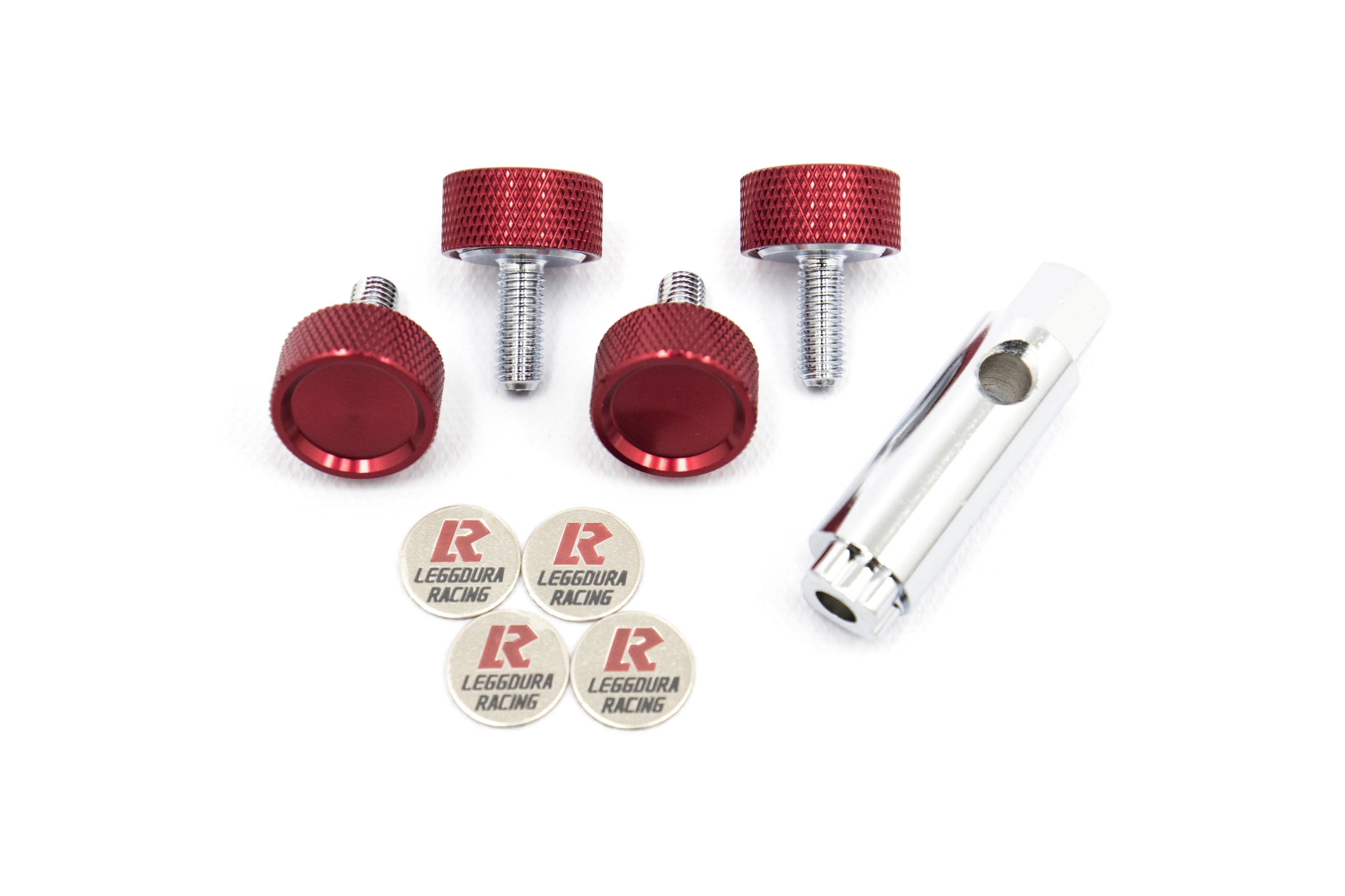 Project Kics Leggdura Racing 2pc License Plate Lock Bolts - Universal