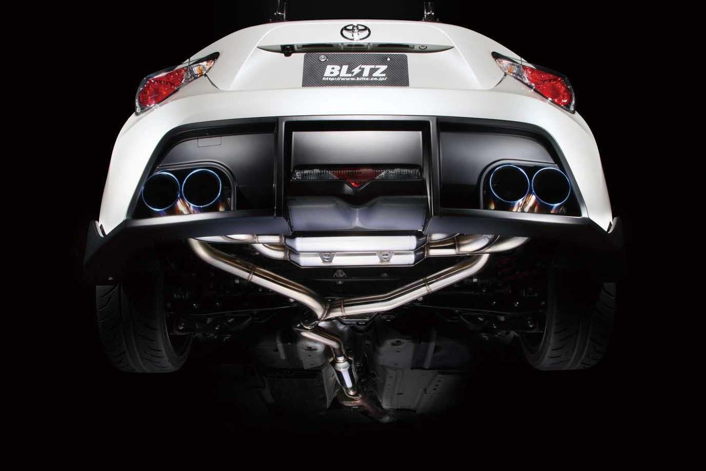 Blitz Nur Spec CTI Quad Tip Catback w/ Rear Diffuser - 2013-2016 Scion FR-S / 2013-2024 Subaru BRZ / 2017-2019 Toyota 86 / 2022-2024 GR86