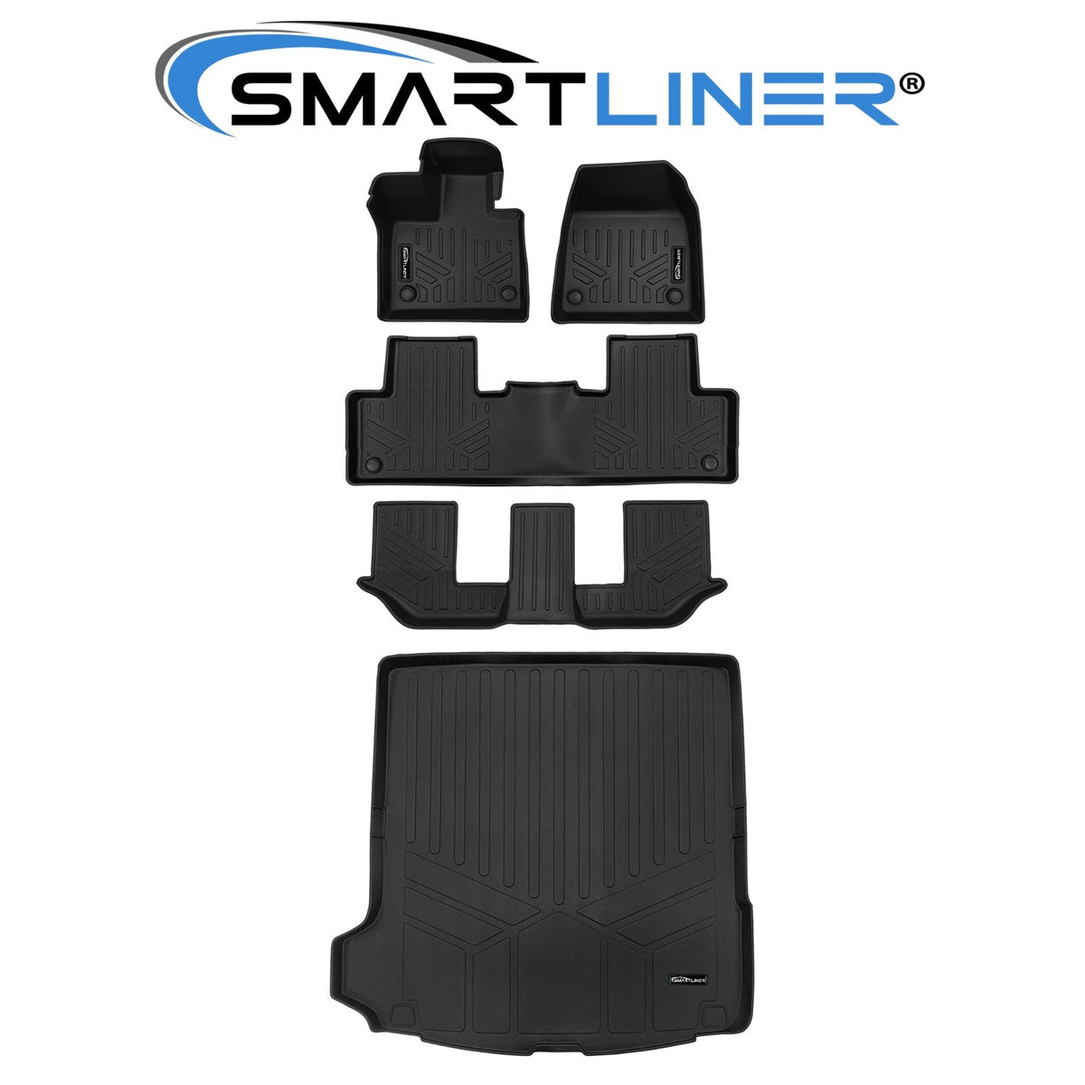 SMARTLINER Custom Fit Black For 2025-2026 Volvo EX90 Electric. Fits 7 Passenger Model