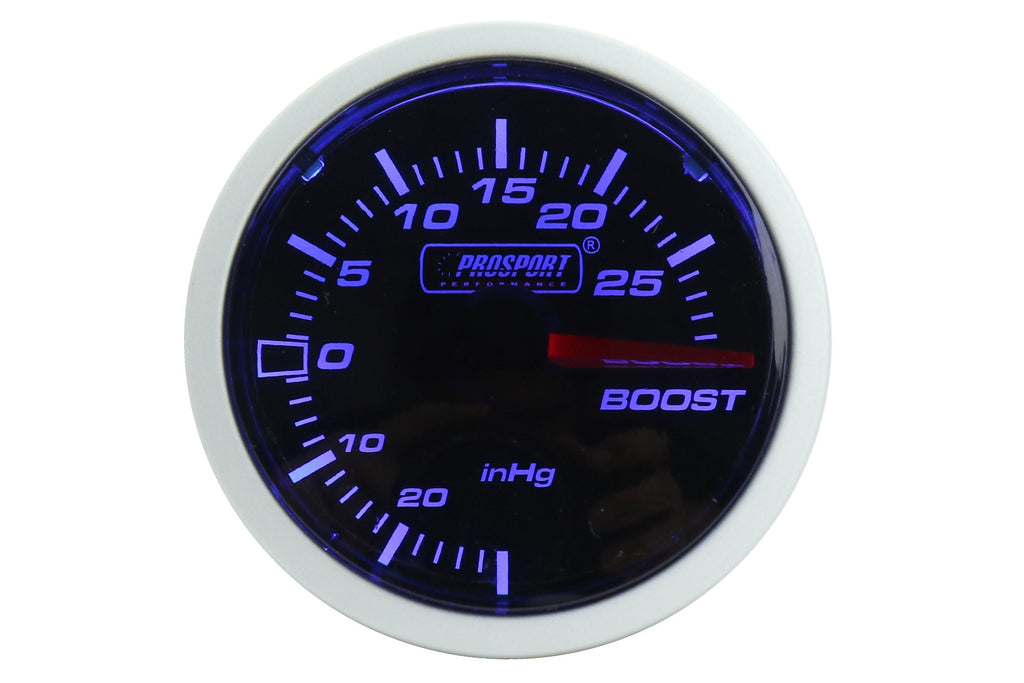 ProSport Electrical Boost Gauge W/ Sender Blue/White 52mm - 2015+ WRX / 2015+ STI