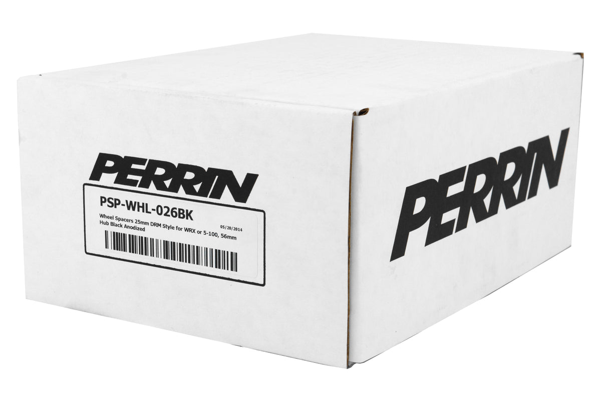 PERRIN Wheel Spacers 5x100 25mm Black Pair - Subaru Models (inc. 2002-2014 WRX)