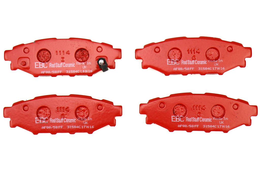EBC Brakes Redstuff Ceramic Rear Brake Pads - 2013-2020 Subaru BRZ / Scion FR-S / Toyota GT86 (W/ Solid Rear Rotors)