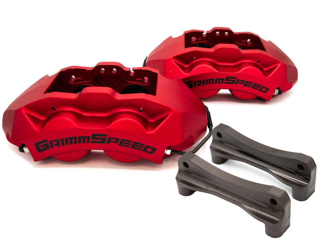 GrimmSpeed 4-Piston Brake Caliper Kit (326mm Rotor) - Red - 2013-2025 Scion FR-S / Subaru BRZ / Toyota GR86