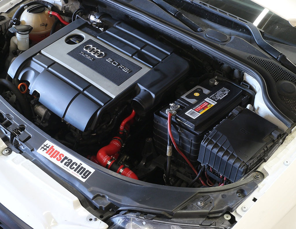 HPS Reinforced Red Silicone Radiator and Ancillary Hose Kit Coolant Volkswagen 06-08 EOS 2.0T Turbo FSI Left Hand Drive