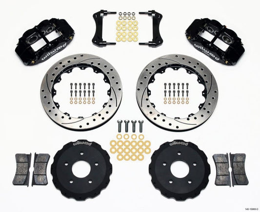 Wilwood Narrow Superlite 6R Front Hat Kit 13.06in Drilled Backdraft Cobra (BMW E36 Based)