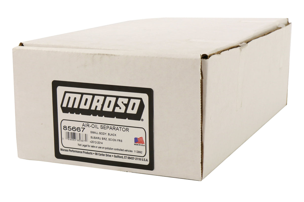Moroso Small Body Air-Oil Separator Kit Black - 2013-2016 Scion FR-S / 2013-2020 Subaru BRZ / 2017-2019 Toyota 86