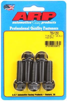 ARP 7/16-20 x 1.250 Hex Black Oxide Bolts (Set of 5)