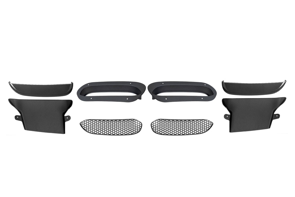 G90 M5 SQ Style Dry Carbon Fiber Vented Hood Inlet and Trim