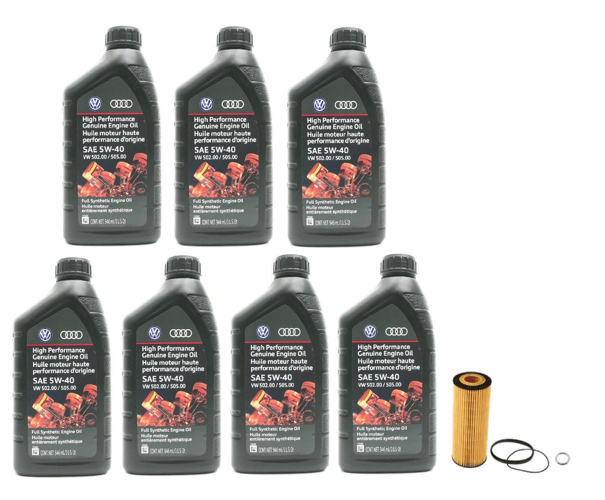 Oil Service Kit (Genuine 5w-40) - Audi / Early V6 / C6 / C7 / D4 / A6 / A7 / A8 & More