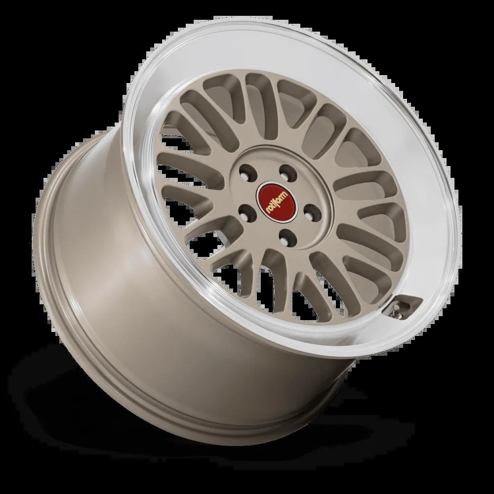 Rotiform SCP 19" 5x130 Matte Gold w/ Diamond Cut Lip