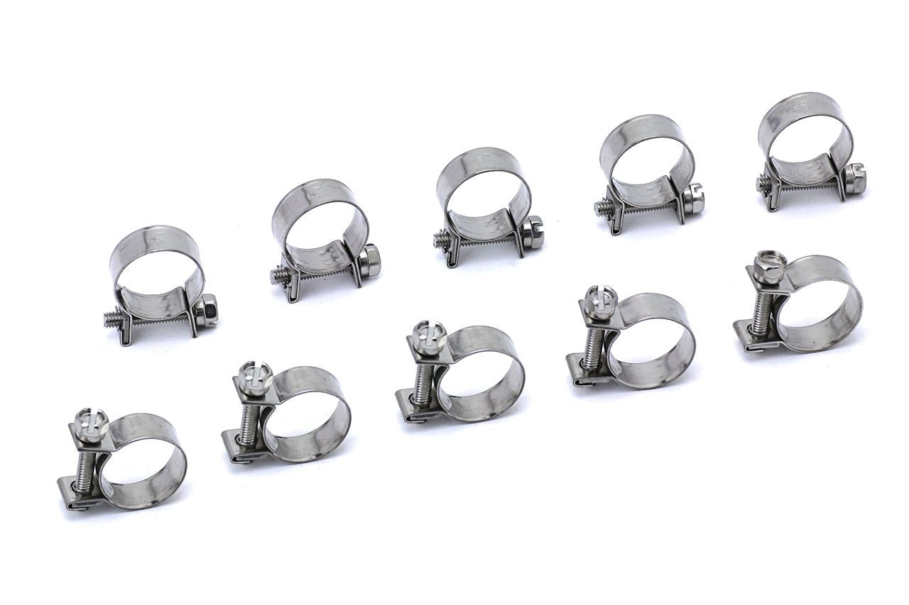 HPS Size # 16 Stainless Steel 3/8" Fuel Injection Hose Clamp, Range: 35/64" - 5/8" (14mm - 16mm)