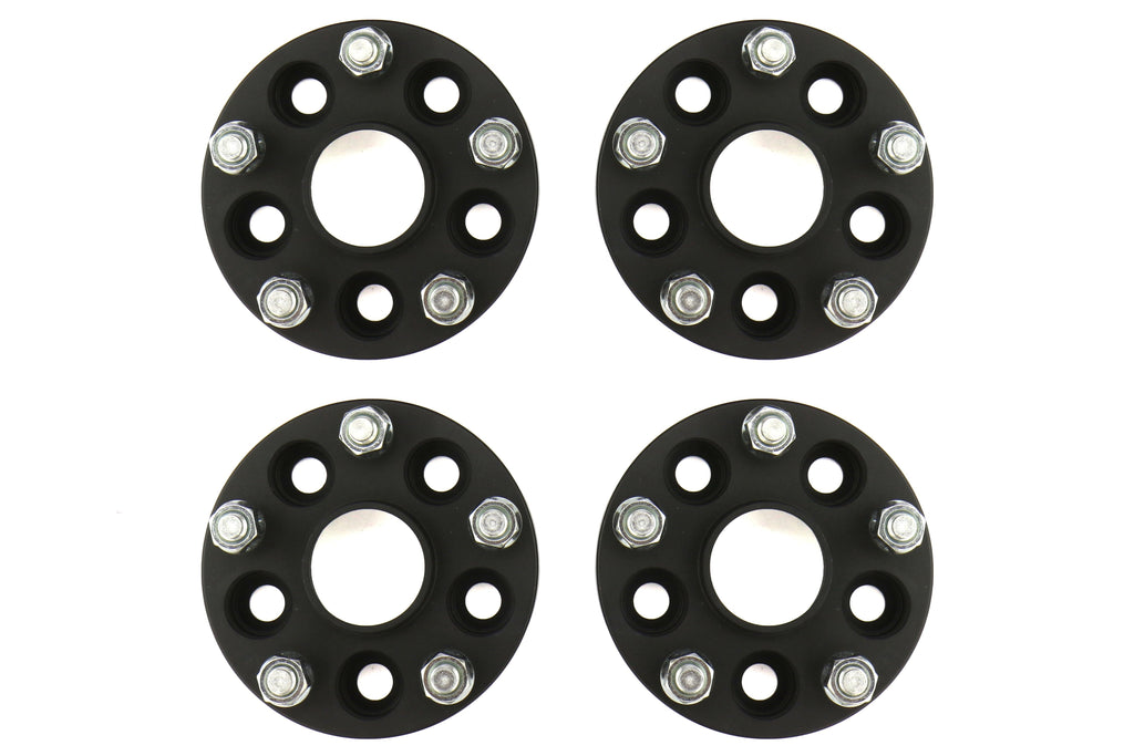 ISC Suspension 5x100 to 5x114.3 25mm Wheel Adapters Black - Subaru Models (inc. 2002-2014 WRX)