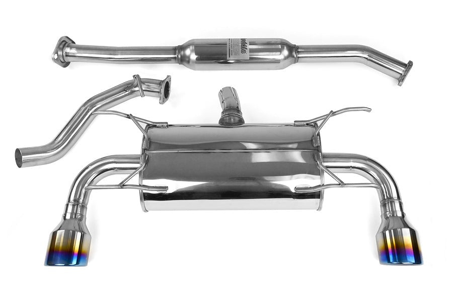 Invidia Q300 Cat-Back Exhaust - Titanium Burnt Tips - 2013-2024 Scion FR-S / Subaru BRZ / Toyota GR86