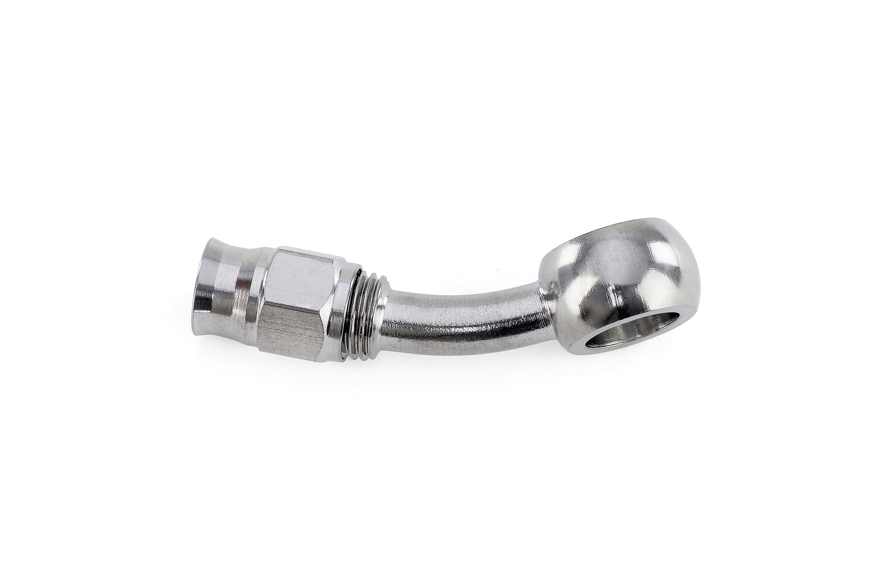 HPS Performance Compression Teflon Hose End to AN Female with 10mm Banjo for PTFE Hose, Stainless Steel