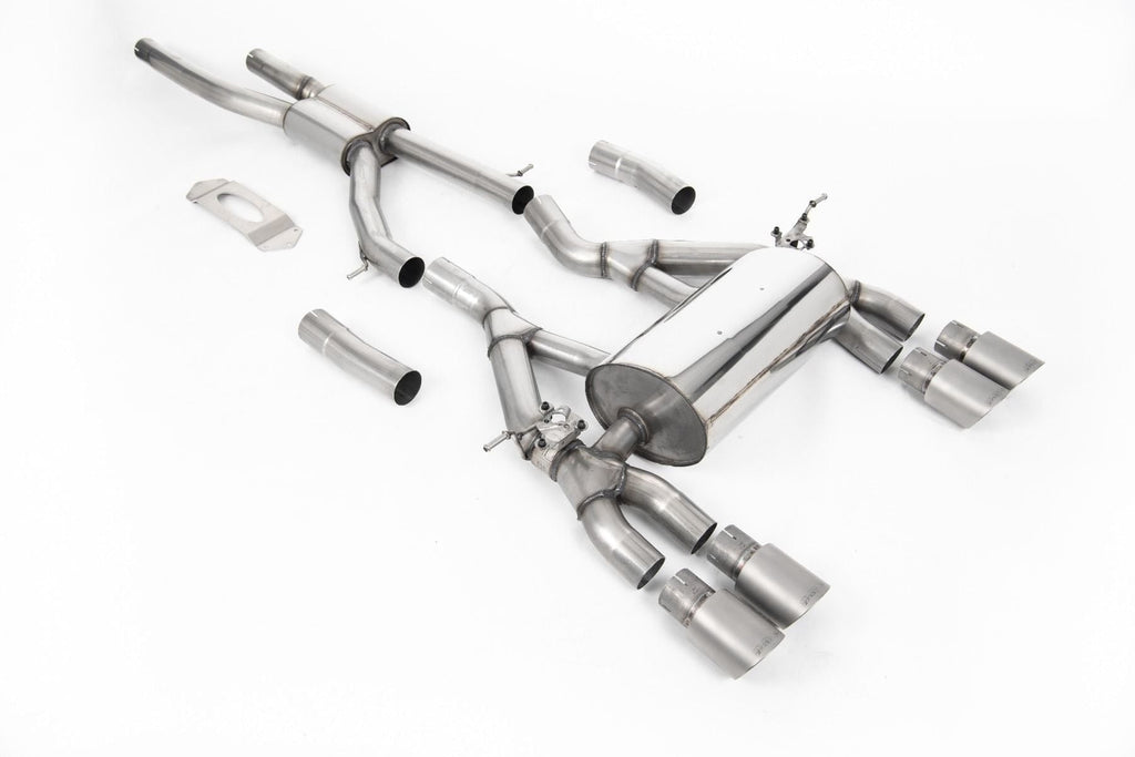 F80 / F82 GPF / OPF BACK ROAD EXHAUST SYSTEM WITH POLISHED GT-90 TRIMS
