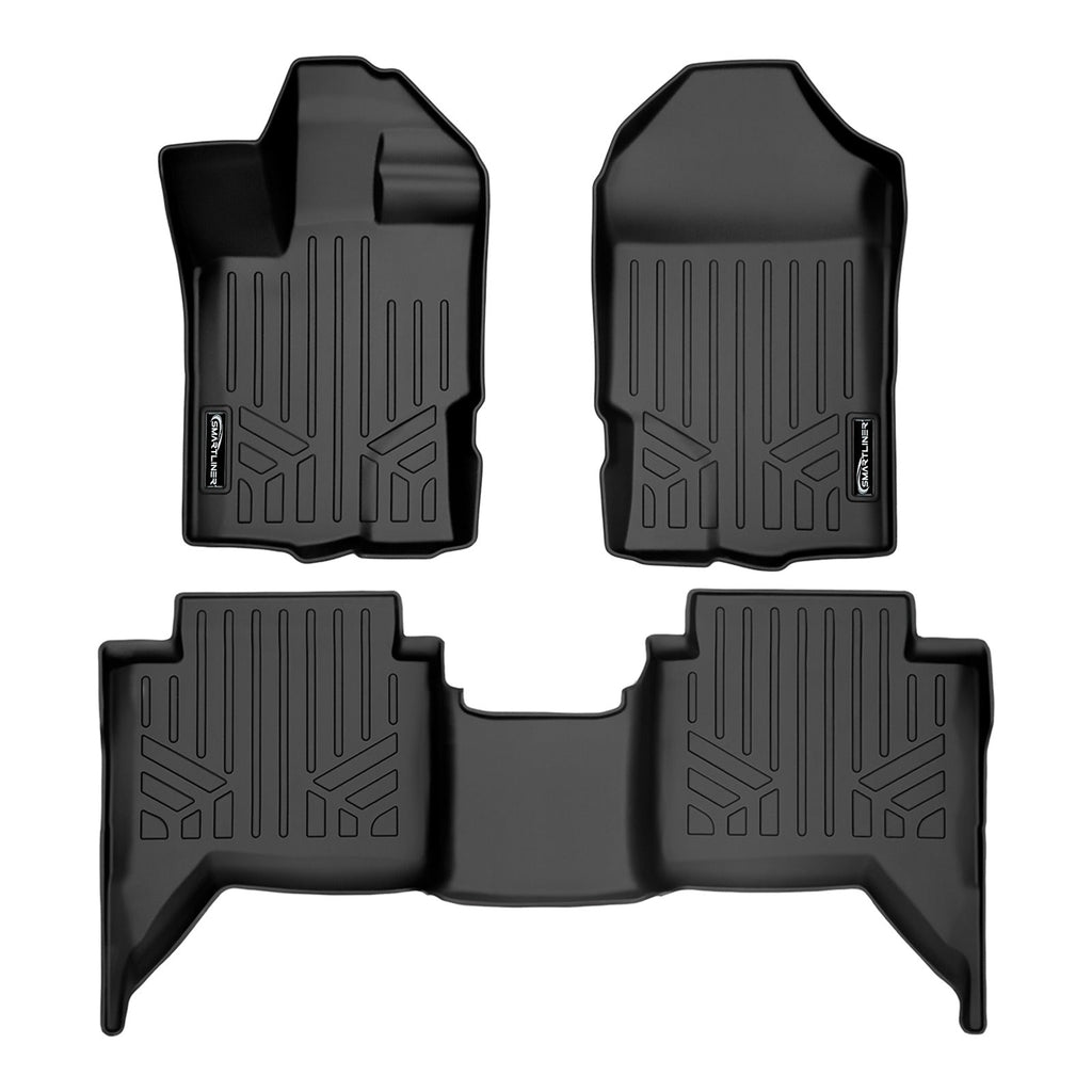SmartCoverageTM Floor Liners For 2019-2023 Ford Ranger SuperCrew Cab (Vinyl)