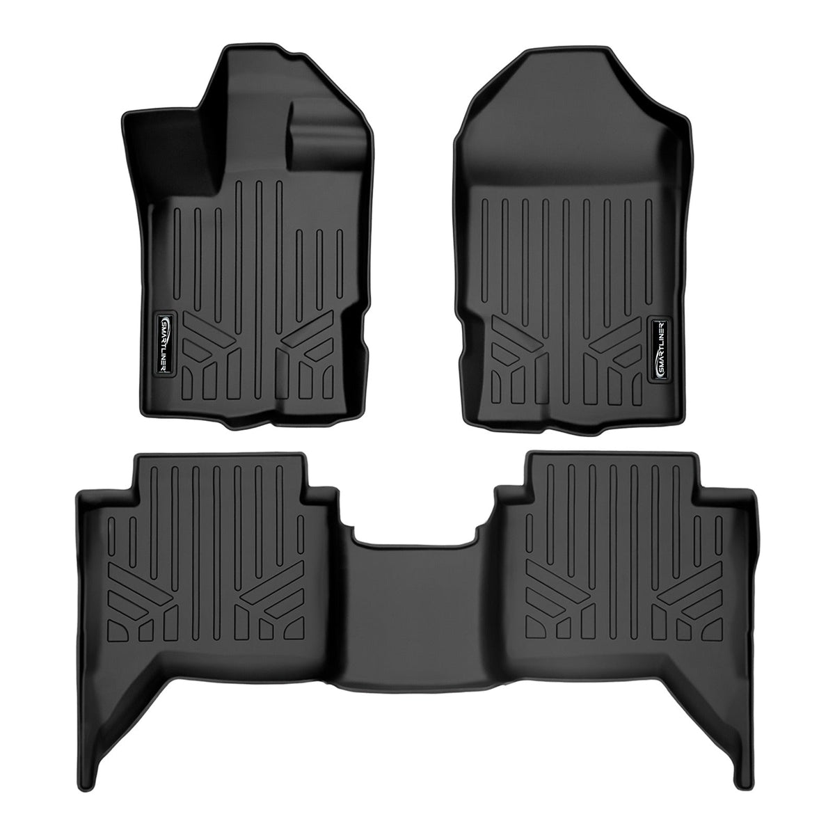 SmartCoverageTM Floor Liners For 2019-2023 Ford Ranger SuperCrew Cab (Vinyl)