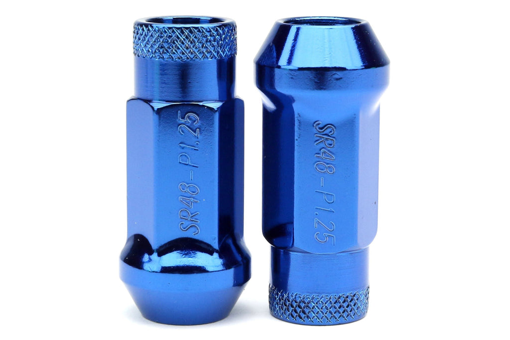 Muteki SR48 Chrome Blue Open Ended Lug Nuts 12X1.25 - Universal