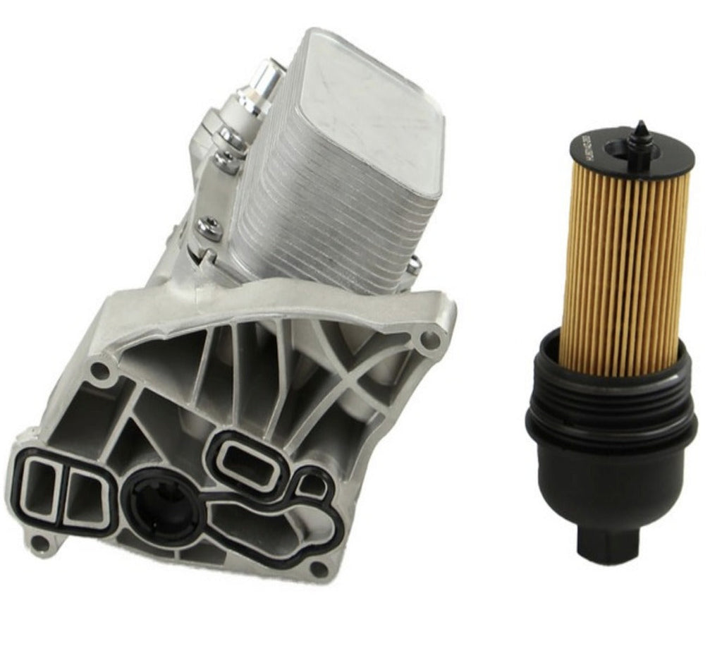 BMW F32/F36 430i Engine Oil Filter Housing Assembly By RhineWerks W/OEM Filter 11428596283 (Aluminum Upgrade)