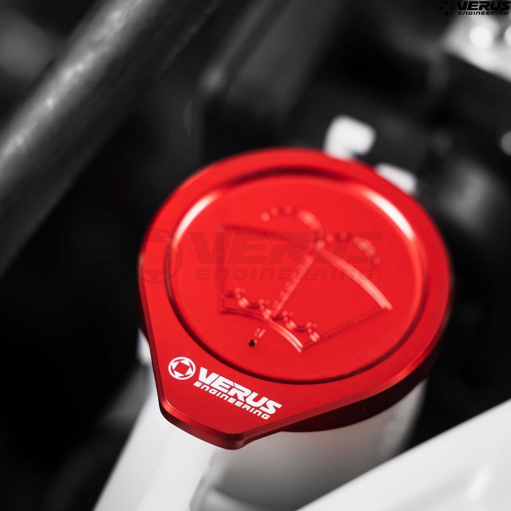 Windshield Washer Cap, Anodized Red