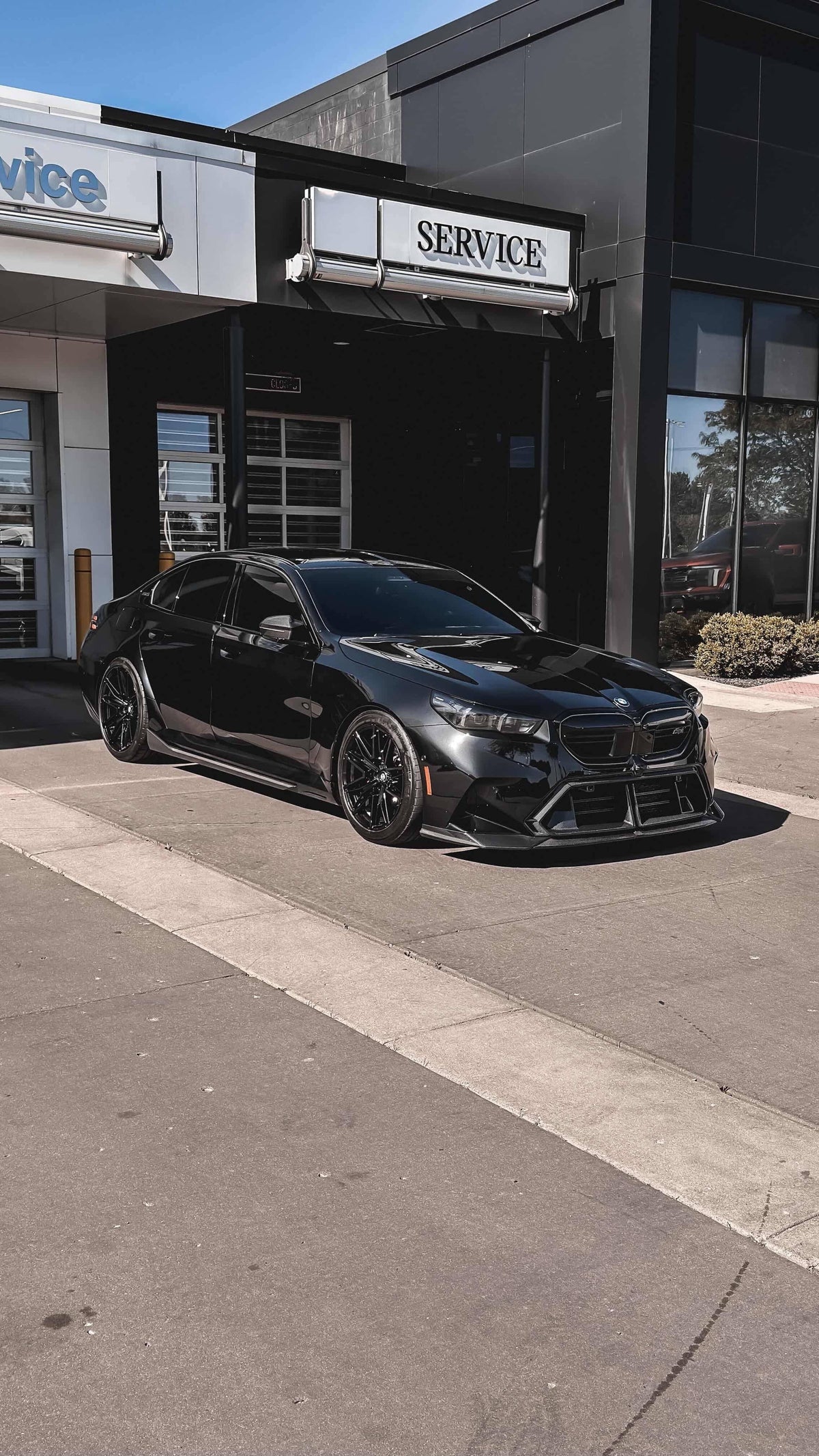 G90/G99 M5 SQ Style Carbon Fiber Front Bumper Center Trim
