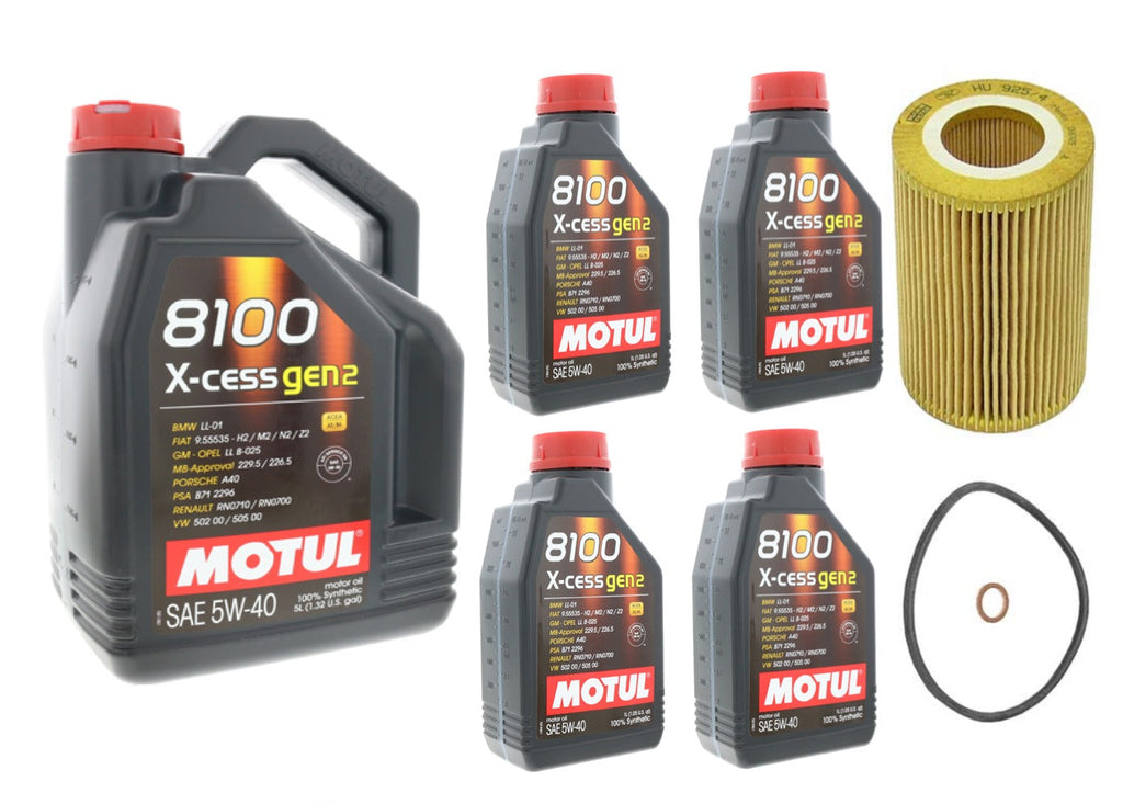 BMW F10 550i Engine Oil Filter Change Kit By Motul 11427583220 5W40