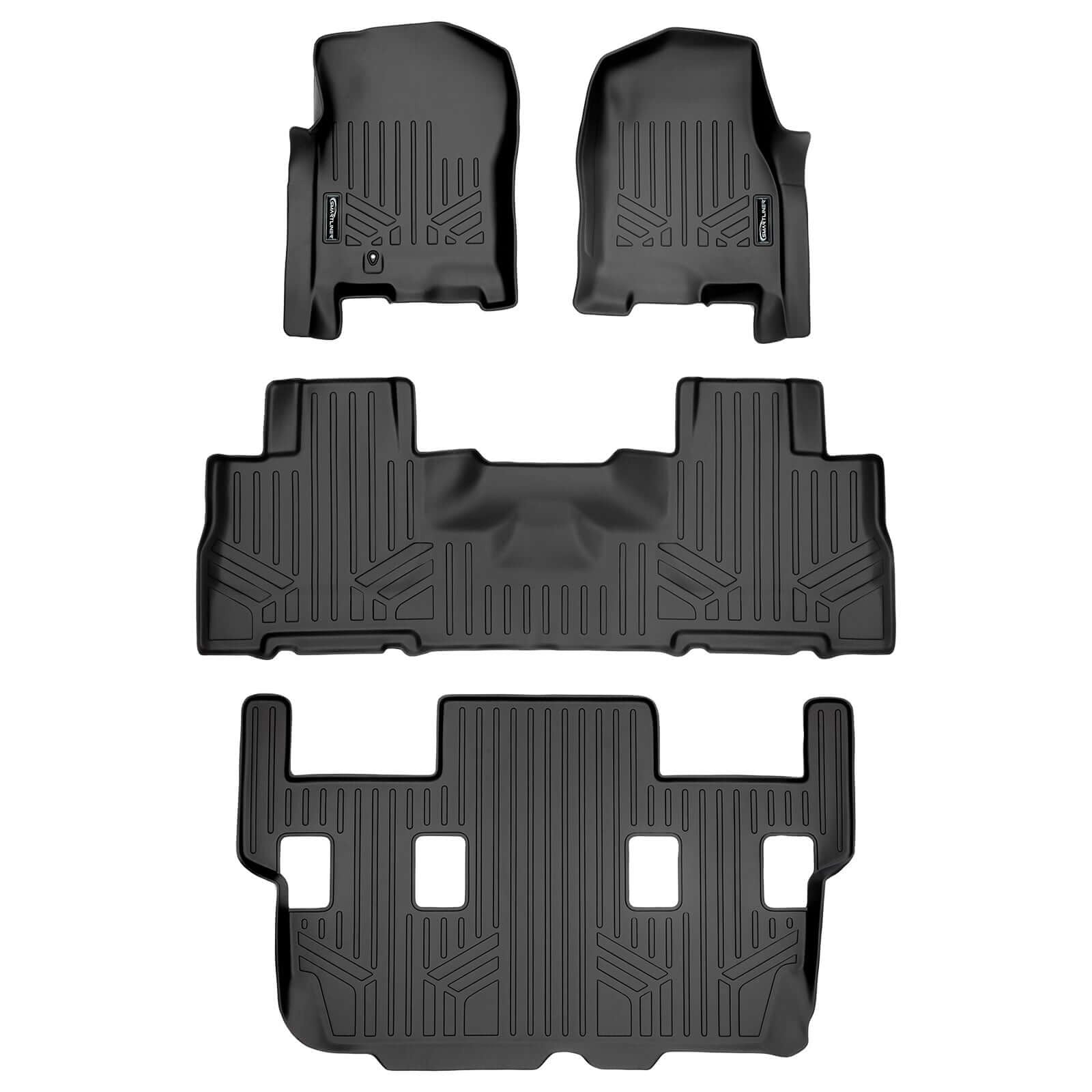 SMARTLINER Custom Fit Floor Liners For 2007-2017 Ford Expedition/Lincoln Navigator with 2nd Row Bucket Seats (No EL or L Models)