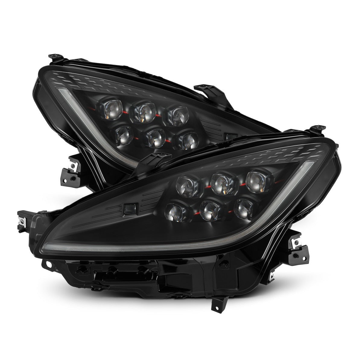 Alpharex Nova Series LED Projector Headlights - Black - Activation Light w/ Sequential Signal / Switchback DRL - 2022-2024 Toyota GR86 / Subaru BRZ