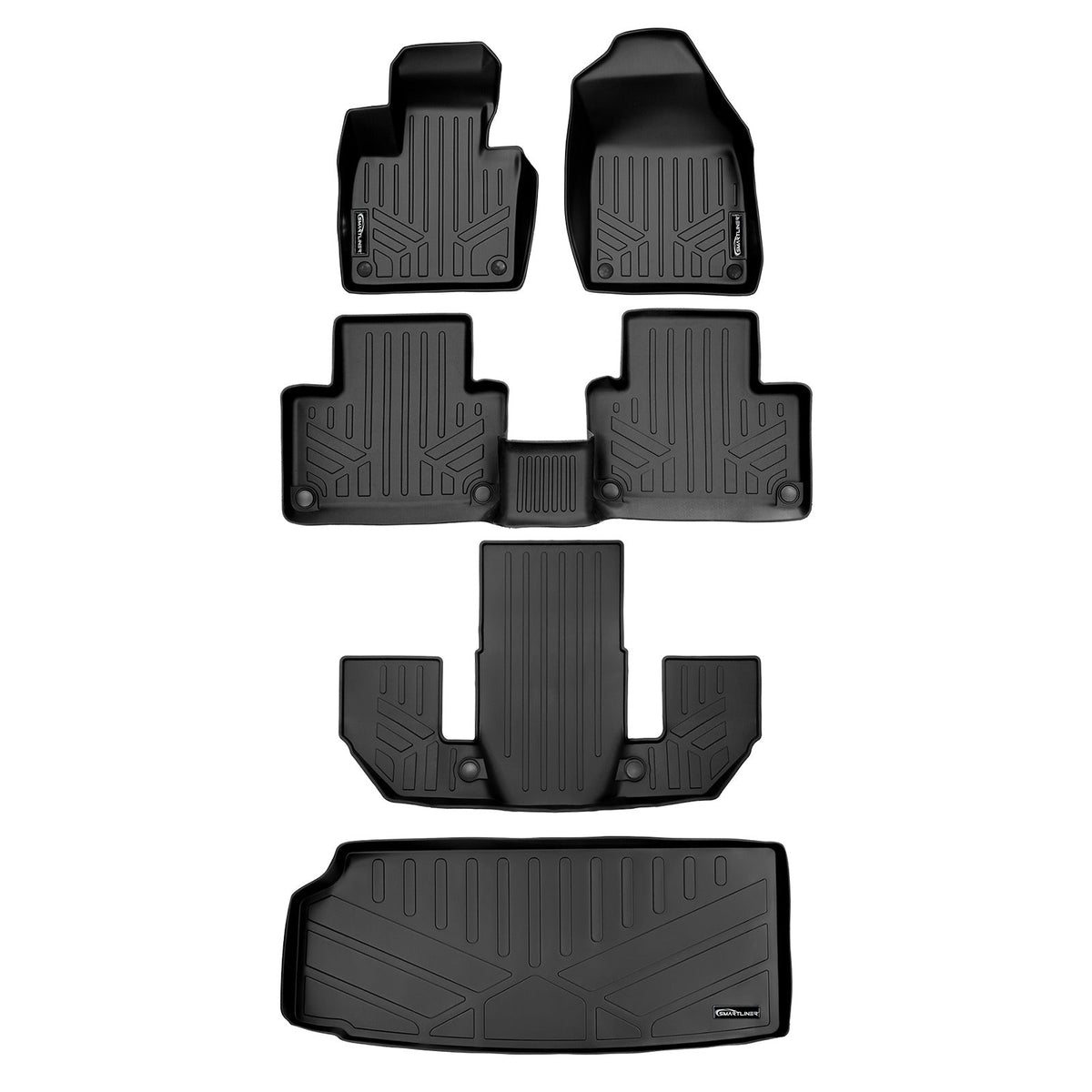 SMARTLINER Custom Fit Floor Liners For 2021-2026 Volvo XC90 (7 Passenger Models)