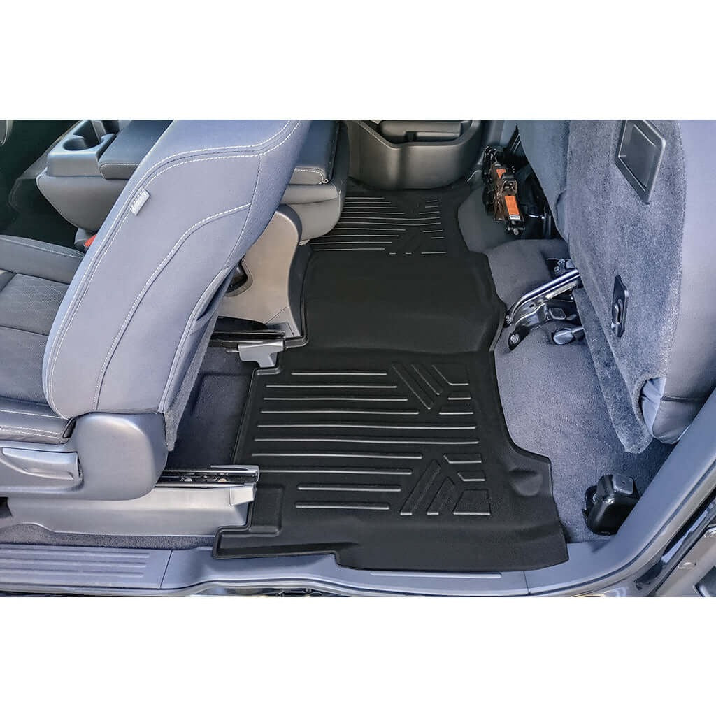 SMARTLINER Floor Liners for 2017-2024 Nissan Titan King Cab (1st Row Bench) With OTH Coverage