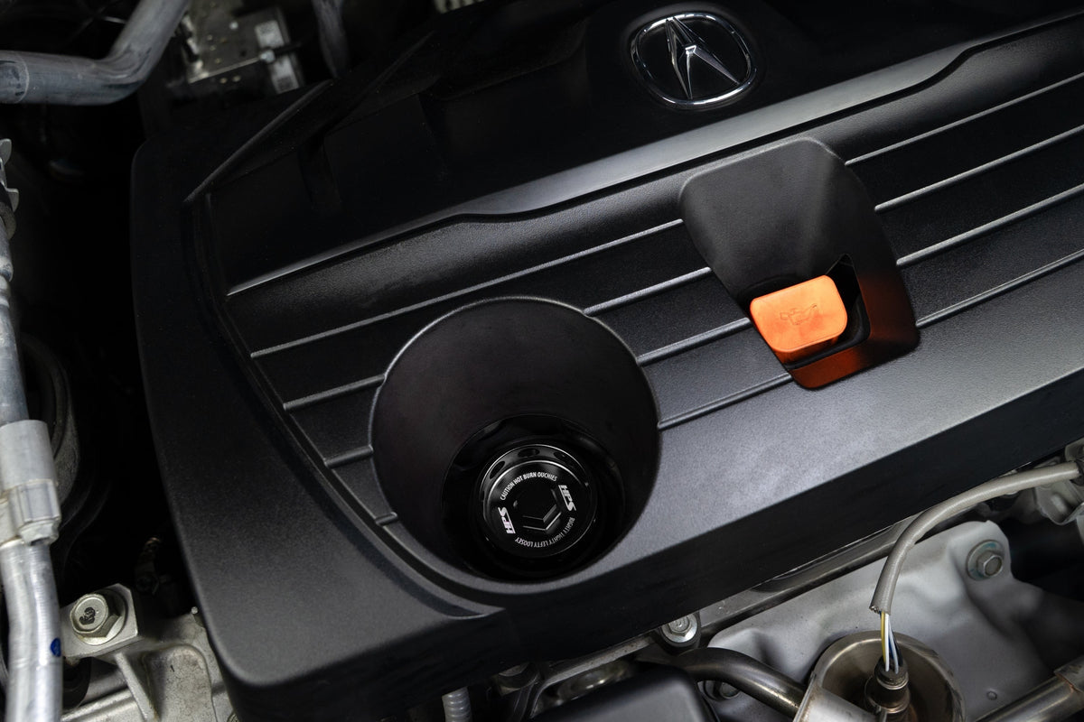 HPS Performance Billet Aluminum Engine Oil Cap Honda Accord, Black, 5269-104WB