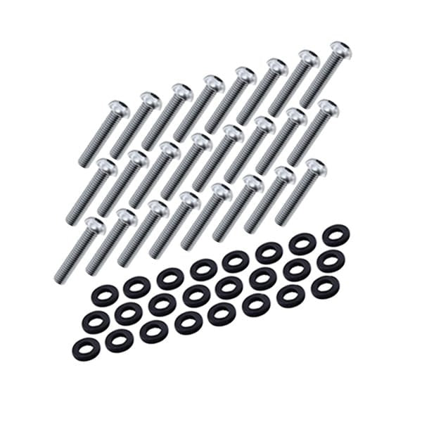 Nuke Performance 24 bolts and nylon washers for CFC Unit flange, 1/4-28 UNF x 1