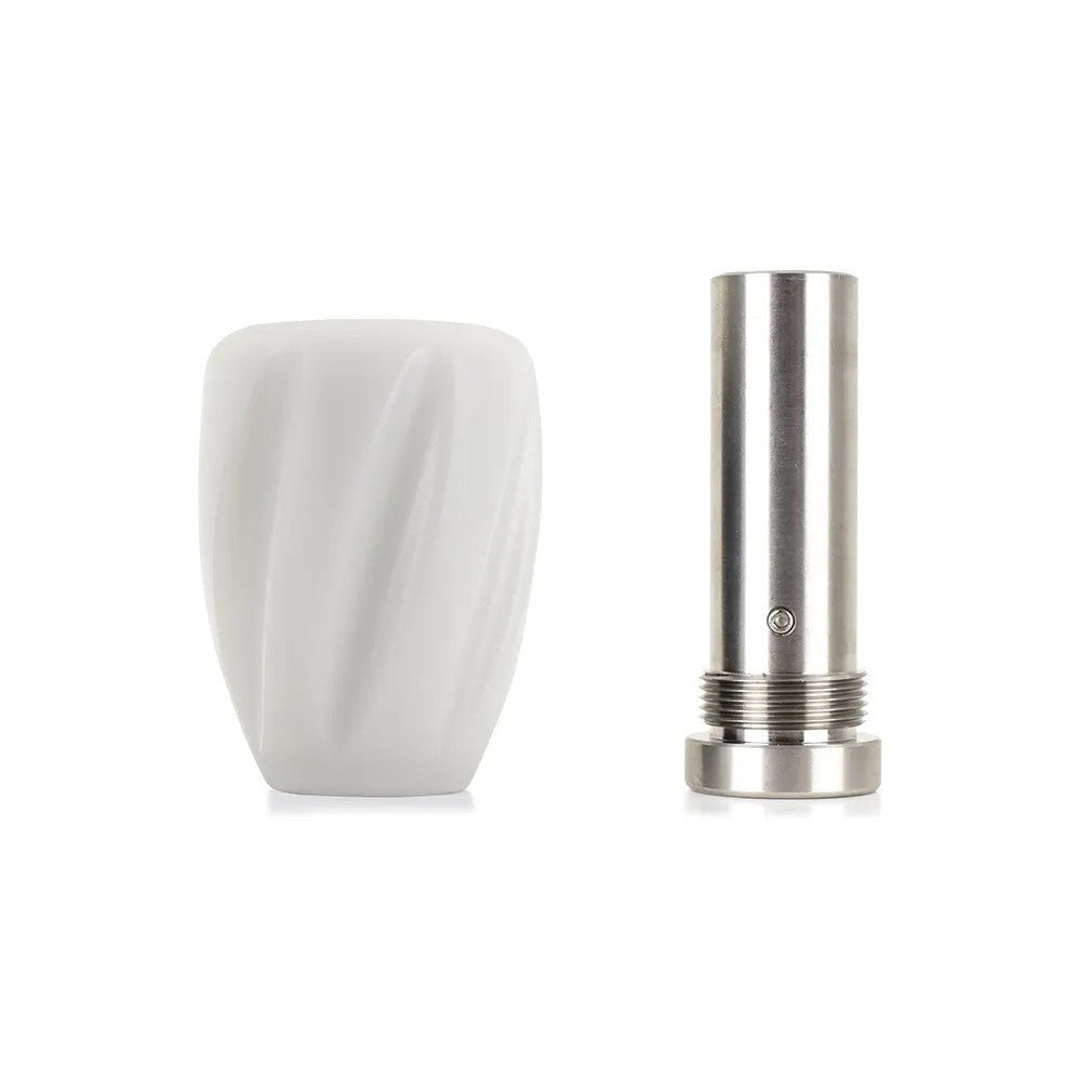 Mishimoto Steel Core Twist Shift Knob White Delrin - Universal